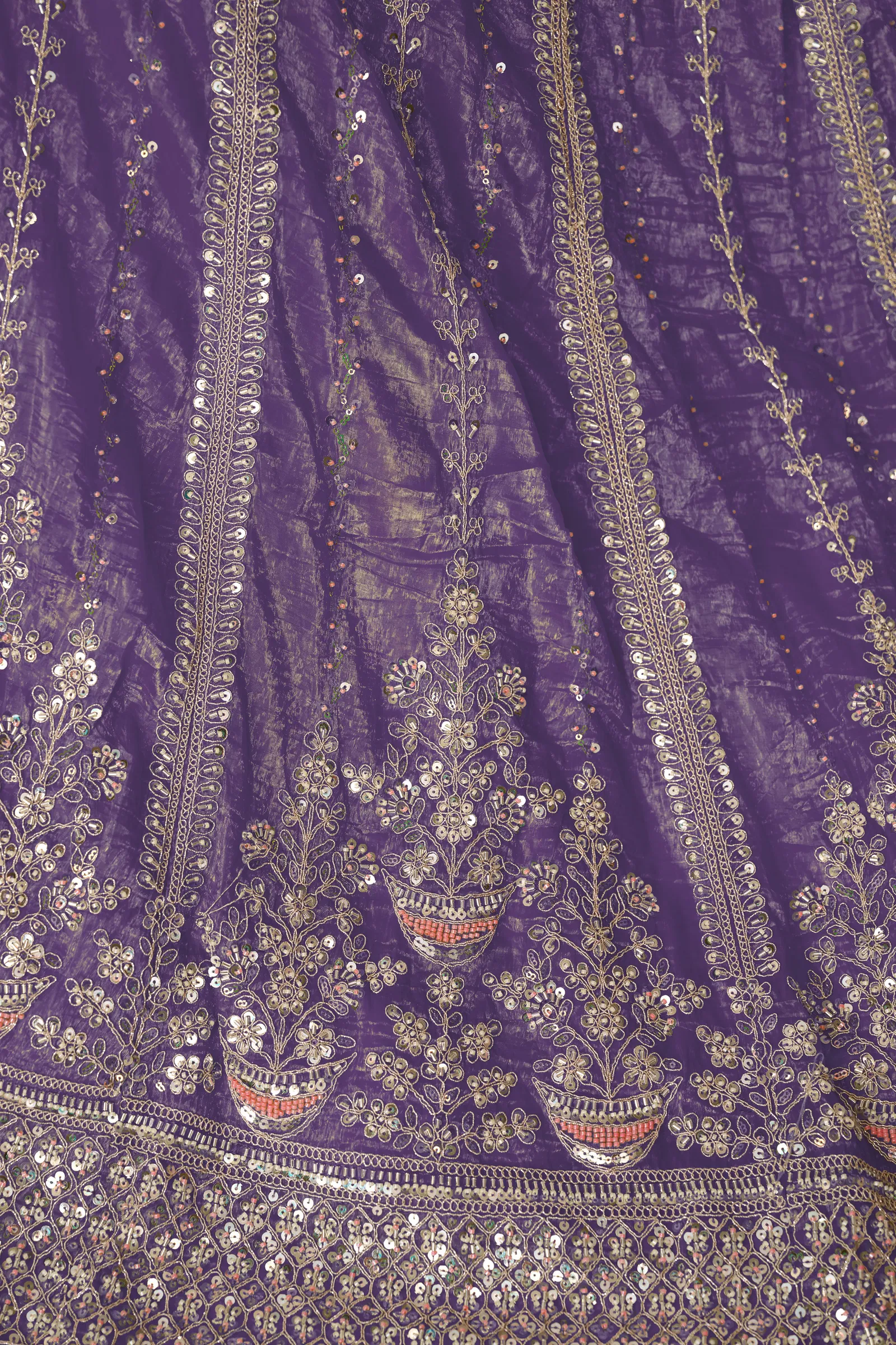 Kf 44 Purple Jimmy Choo Embroidered Bridal Lehenga Wholesalers In Delhi